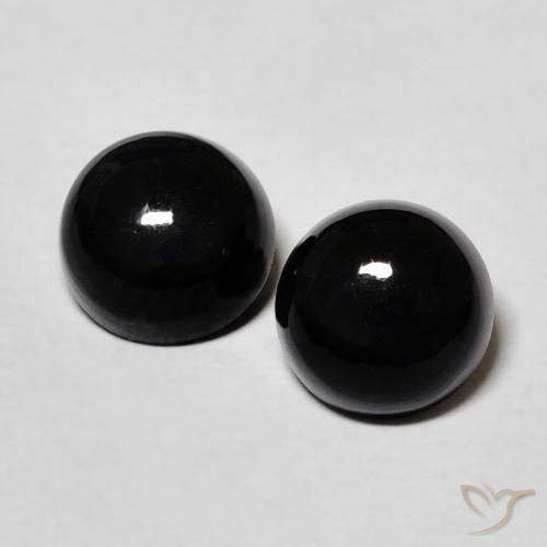 2.61ctw Natürlicher Schwarz Onyx, Runden, Lichtundurchlässig