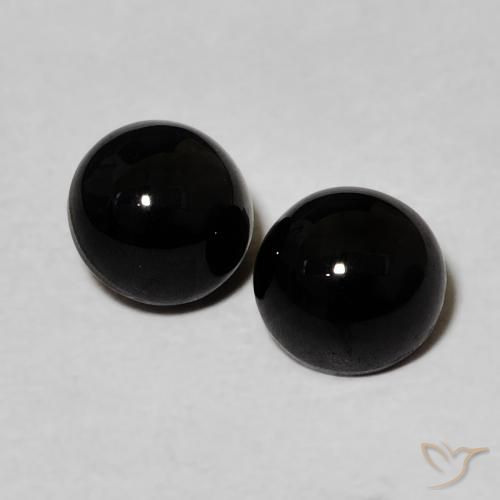 2.05ctw Natürlicher Schwarz Onyx, Runden, Lichtundurchlässig