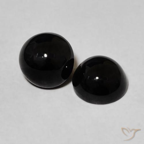 2.10 ct natürliche Schwarz Onyx-Edelsteine, Runden, Lichtundurchlässig