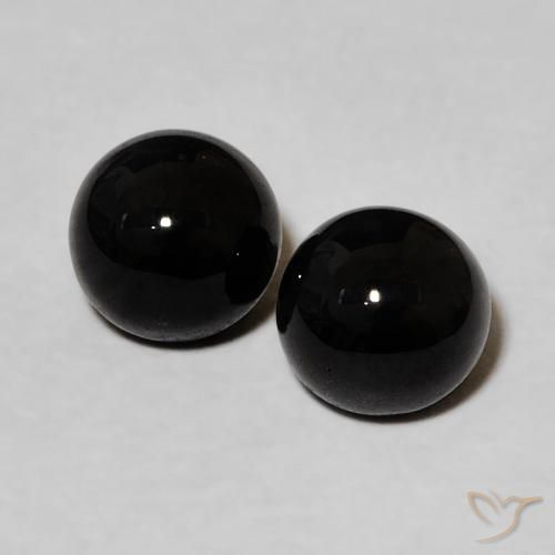 2.33ctw Natürlicher Schwarz Onyx, Runden, Lichtundurchlässig