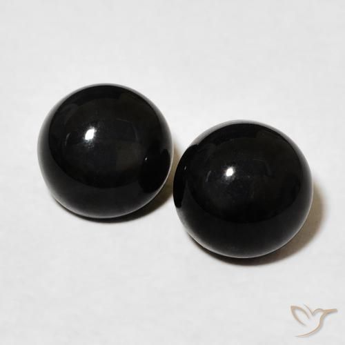 2.83ctw Natürlicher Schwarz Onyx, Runden, Lichtundurchlässig
