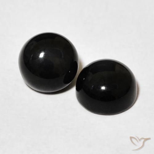 2.83 ct natürliche Schwarz Onyx-Edelsteine, Runden, Lichtundurchlässig