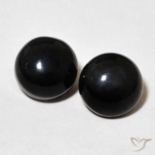 3.07ctw Natürlicher Schwarz Onyx, Runden, Lichtundurchlässig