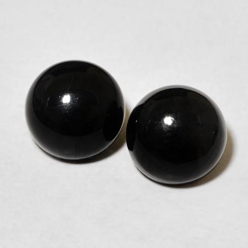 2.84ctw Natürlicher Schwarz Onyx, Runden, Lichtundurchlässig