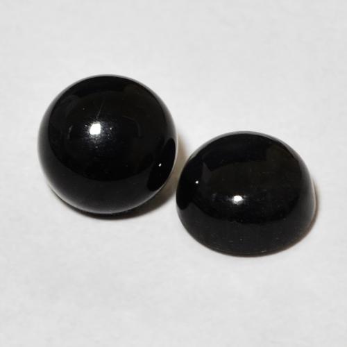 2.84 ct natürliche Schwarz Onyx-Edelsteine, Runden, Lichtundurchlässig