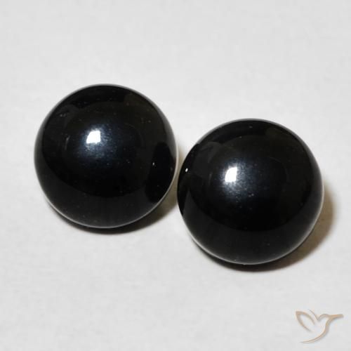 3.07ctw Natürlicher Schwarz Onyx, Runden, Lichtundurchlässig
