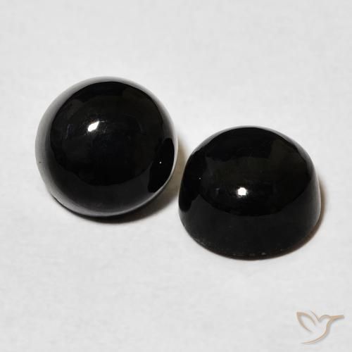 3.14 ct natürliche Schwarz Onyx-Edelsteine, Runden, Lichtundurchlässig