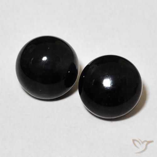 2.78ctw Natürlicher Schwarz Onyx, Runden, Lichtundurchlässig