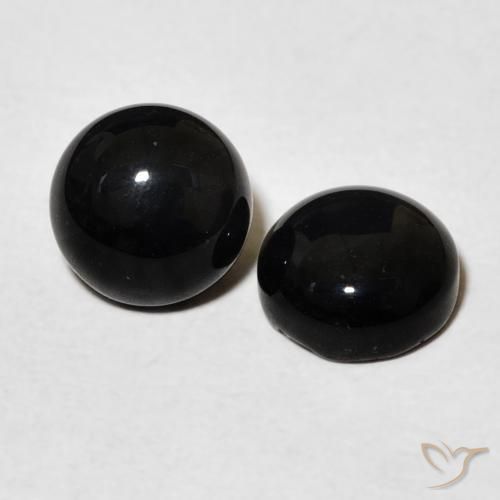 2.78 ct natürliche Schwarz Onyx-Edelsteine, Runden, Lichtundurchlässig