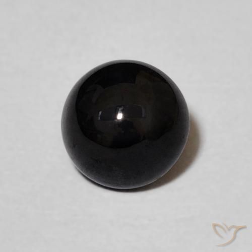 9,17 ctw natürlicher Schwarz Onyx, Runden, Lichtundurchlässig