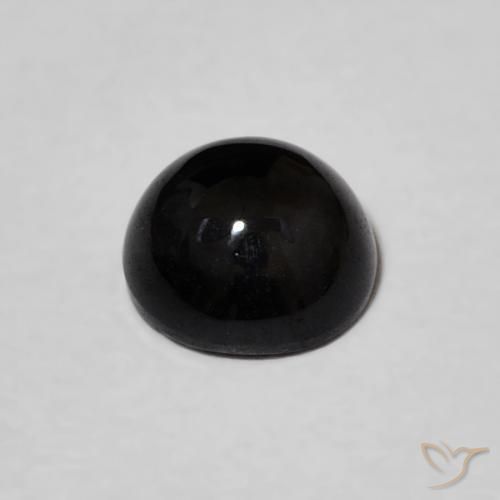 9,17 ctw natürlicher Schwarz Onyx, Runden, Lichtundurchlässig