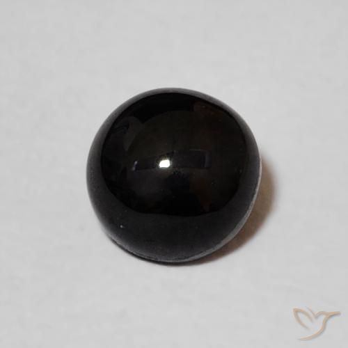 9,17 ctw natürlicher Schwarz Onyx, Runden, Lichtundurchlässig