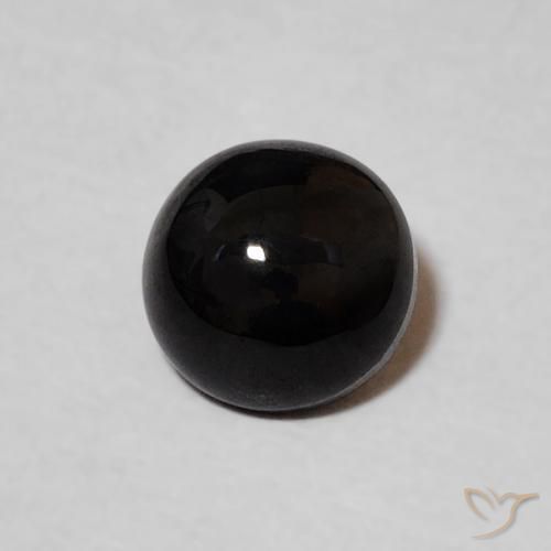 9,17 ctw natürlicher Schwarz Onyx, Runden, Lichtundurchlässig