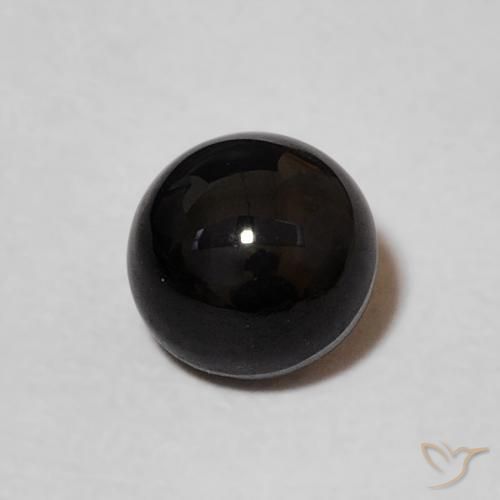 9,17 ctw natürlicher Schwarz Onyx, Runden, Lichtundurchlässig