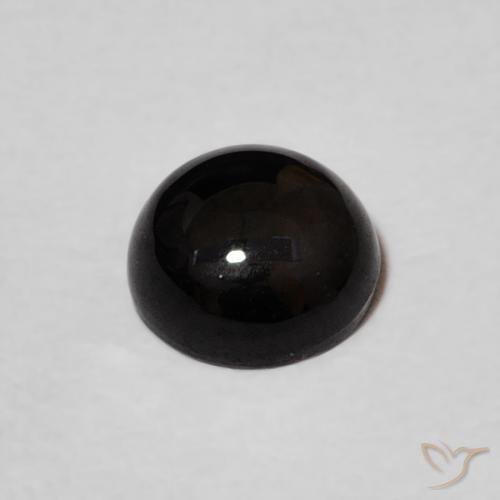 9,17 ctw natürlicher Schwarz Onyx, Runden, Lichtundurchlässig