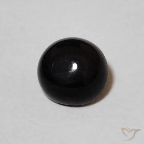 0.60ct Natürlicher Schwarz Onyx, Runden, Lichtundurchlässig