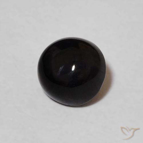 9,17 ctw natürlicher Schwarz Onyx, Runden, Lichtundurchlässig