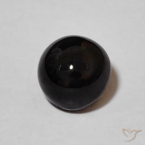 9,17 ctw natürlicher Schwarz Onyx, Runden, Lichtundurchlässig