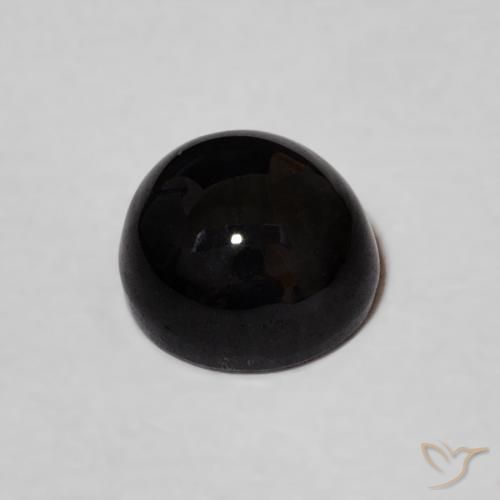 9,17 ctw natürlicher Schwarz Onyx, Runden, Lichtundurchlässig