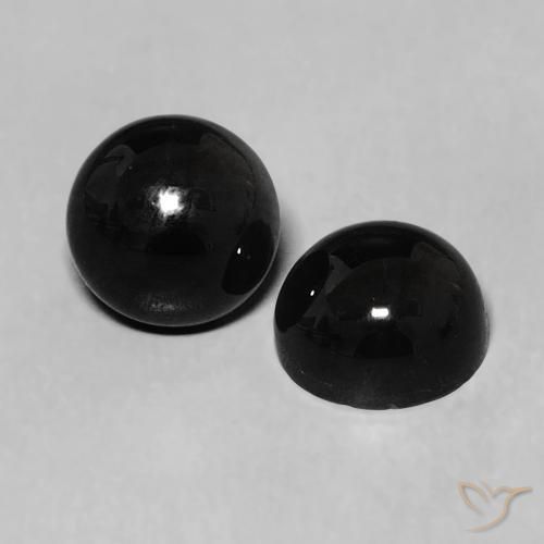 2.24 ct natürliche Schwarz Onyx-Edelsteine, Runden, Lichtundurchlässig