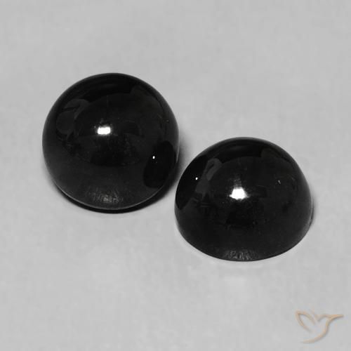 2.32 ct natürliche Schwarz Onyx-Edelsteine, Runden, Lichtundurchlässig