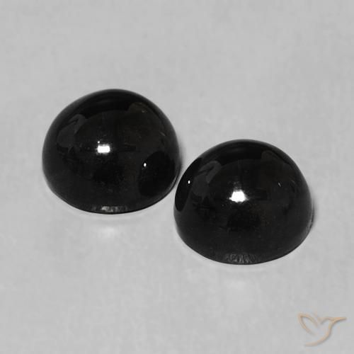 2.32 ct natürliche Schwarz Onyx-Edelsteine, Runden, Lichtundurchlässig