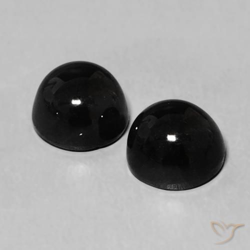 2.43 ct natürliche Schwarz Onyx-Edelsteine, Runden, Lichtundurchlässig