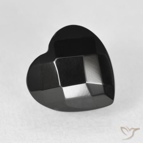 9,17 ctw natürlicher Schwarz Onyx, Herz, Lichtundurchlässig