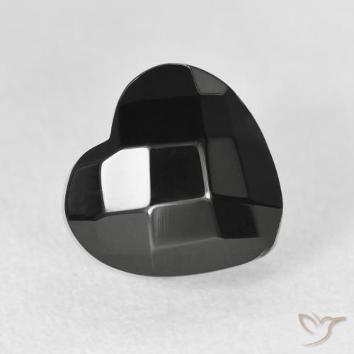 9,17 ctw natürlicher Schwarz Onyx, Herz, Lichtundurchlässig