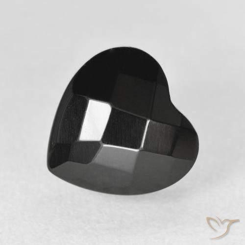 9,17 ctw natürlicher Schwarz Onyx, Herz, Lichtundurchlässig