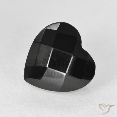 9,17 ctw natürlicher Schwarz Onyx, Herz, Lichtundurchlässig