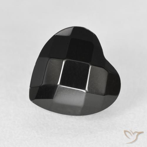 3.90ct Natürlicher Schwarz Onyx, Herz, Lichtundurchlässig