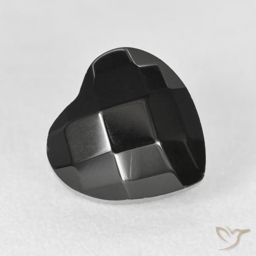 9,17 ctw natürlicher Schwarz Onyx, Herz, Lichtundurchlässig