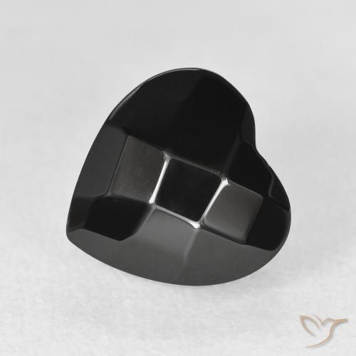 9,17 ctw natürlicher Schwarz Onyx, Herz, Lichtundurchlässig