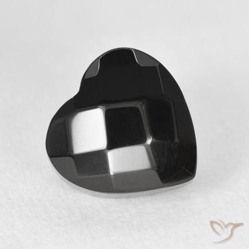 4.20ct Natürlicher Schwarz Onyx, Herz, Lichtundurchlässig