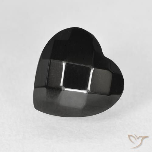9,17 ctw natürlicher Schwarz Onyx, Herz, Lichtundurchlässig