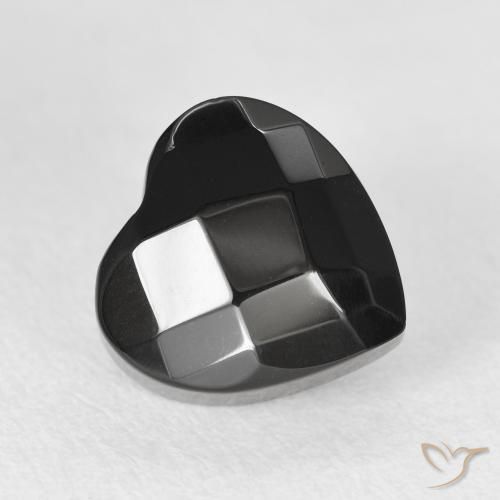 9,17 ctw natürlicher Schwarz Onyx, Herz, Lichtundurchlässig