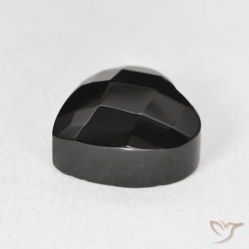 9,17 ctw natürlicher Schwarz Onyx, Herz, Lichtundurchlässig