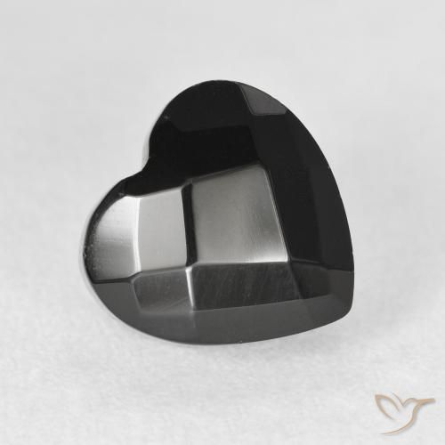 9,17 ctw natürlicher Schwarz Onyx, Herz, Lichtundurchlässig