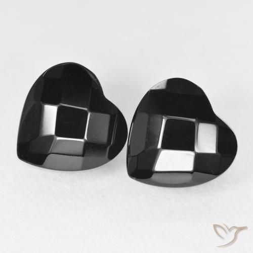 8.89ctw Natürlicher Schwarz Onyx, Herz, Lichtundurchlässig