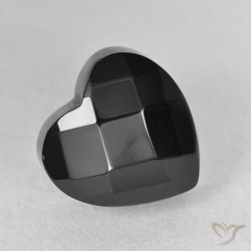 9,17 ctw natürlicher Schwarz Onyx, Herz, Lichtundurchlässig