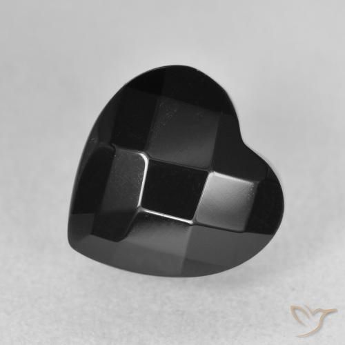 9,17 ctw natürlicher Schwarz Onyx, Herz, Lichtundurchlässig