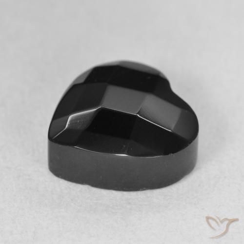 9,17 ctw natürlicher Schwarz Onyx, Herz, Lichtundurchlässig
