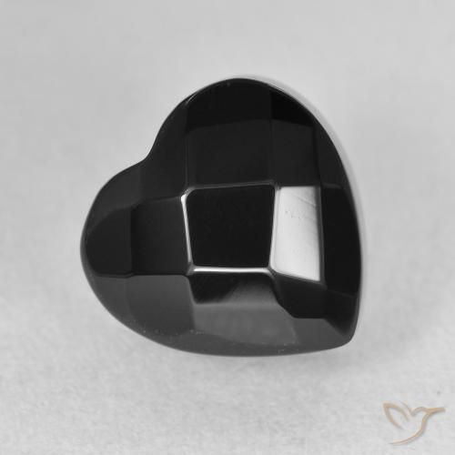 9,17 ctw natürlicher Schwarz Onyx, Herz, Lichtundurchlässig