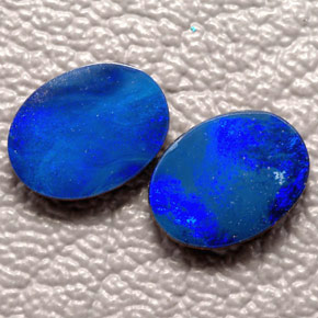  ct natürliche mehrfarbiger Opal-Dublette-Edelsteine, Oval Schliff, Lichtundurchlässig