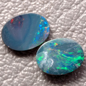 ct natürliche mehrfarbiger Opal-Dublette-Edelsteine, Oval Schliff, Lichtundurchlässig