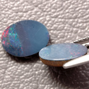  ct natürliche mehrfarbiger Opal-Dublette-Edelsteine, Oval Schliff, Lichtundurchlässig