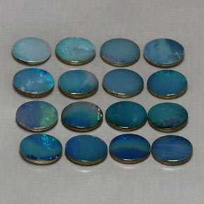  ct natürliche mehrfarbiger Opal-Dublette-Edelsteine, Oval Schliff, Lichtundurchlässig