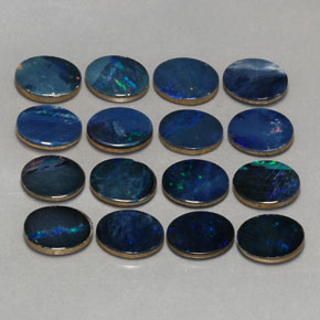  ct natürliche mehrfarbiger Opal-Dublette-Edelsteine, Oval Schliff, Lichtundurchlässig
