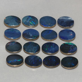  ct natürliche mehrfarbiger Opal-Dublette-Edelsteine, Oval Schliff, Lichtundurchlässig